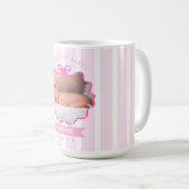 リボン 新生児 女の子 コーヒーマグカップ (正面右)