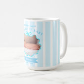 リボン 新生児 男の赤ちゃん コーヒーマグカップ (正面右)