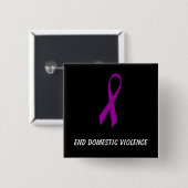 リボン、終わりの家庭内暴力 缶バッジ (正面&裏面)