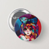 リボン 缶バッジ (正面&裏面)