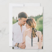 リボン+蝶結びのフォーマルな結婚式の写真 セーブザデート (裏面)