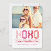 リボン「XOXO愛とキス」バレンタインデー写真 シーズンカード (正面)