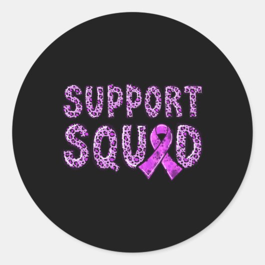 リボンLeopardプリントサポートスクワッドオーバードーズ1 ラウンドシール (正面)