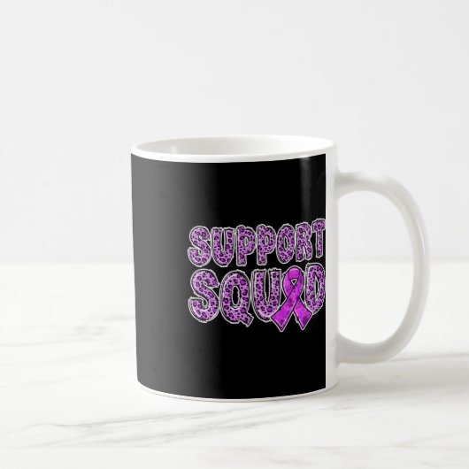 リボンLeopard Print Support Squad Overdose コーヒーマグカップ (右)