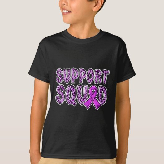 リボンLeopard Print Support Squad Overdose Tシャツ (正面)