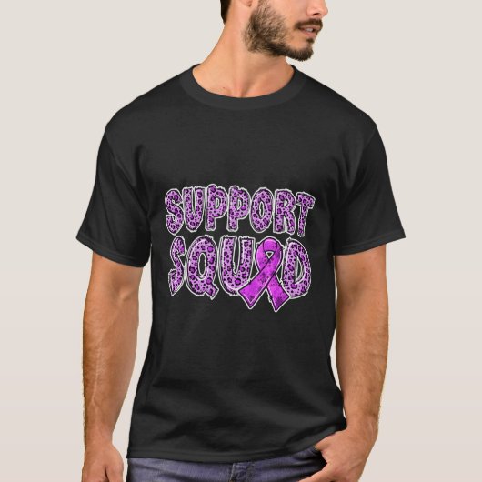 リボンLeopard Print Support Squad Overdose Tシャツ (正面)