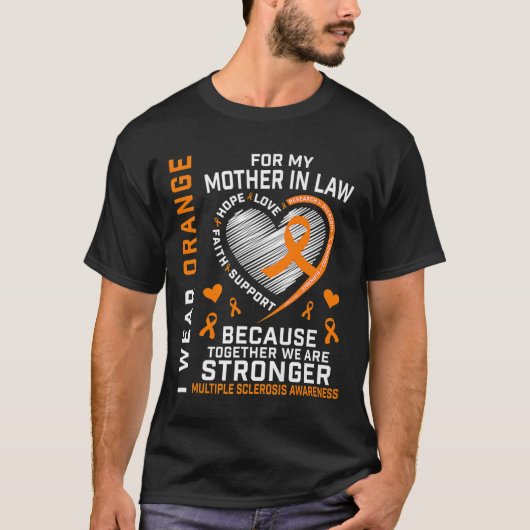 リボンMs Mother In Law多発性硬化症アワレ Tシャツ (正面)