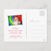 リボンXOXO愛とキスバレンタインデーの写真 シーズンポストカード (裏面)