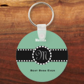 リボ最高のンとモノグラム001でボスを常に使用 キーホルダー (正面)