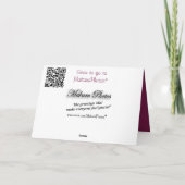 リボ縁どンバタフライカスタマイズ – 任意の大事な行事 カード (裏面)