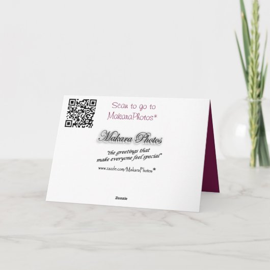 リボ縁どンバタフライカスタマイズ – 任意の大事な行事 カード (裏面)