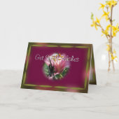 リボ縁どンバタフライカスタマイズ – 任意の大事な行事 カード (黄色い花)