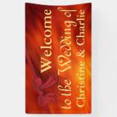 リボ縁どンレッド+バックグラファー。&アイディア 横断幕 (縦)