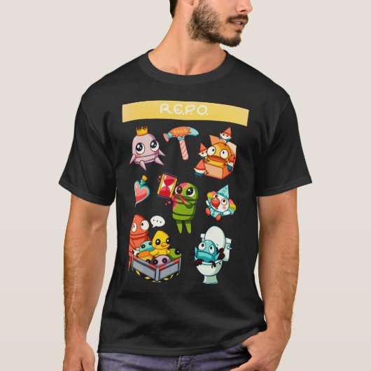 リポ 楽しい レトロ Tシャツ (正面)