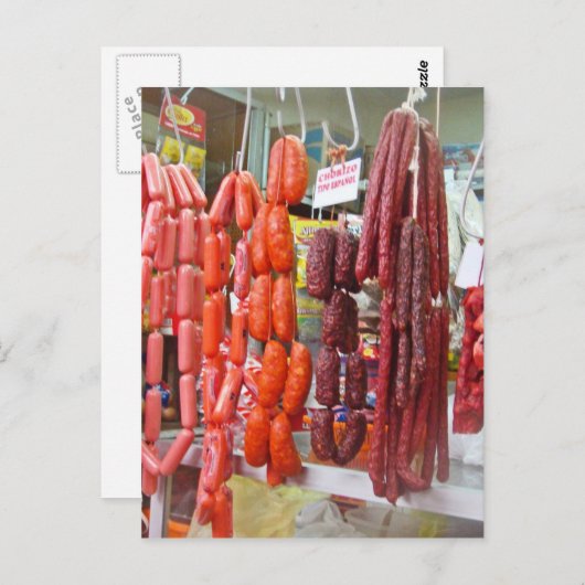 リマのソーセージ市場 ポストカード (正面/裏面)
