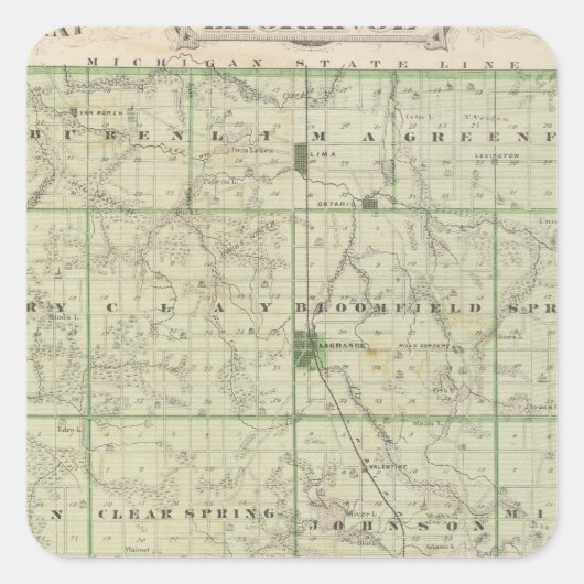 リマのラグランジ県の地図 スクエアシール (正面)