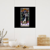 リマの聖バラ-祈米国のステンドグラス窓のため ポスター (キッチン)