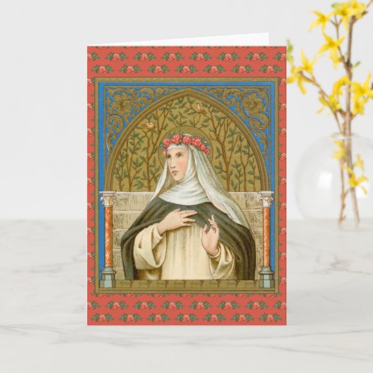 リマの聖ローザ（ＢＫ ０２０）　無地のご挨 カード (黄色い花)