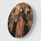 リマの聖者のバラ ラージ壁時計 (傾斜)