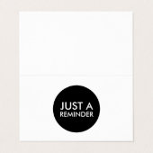 リマインダーの折り畳まれたアポイントメントカード 名刺 (外部フラット)
