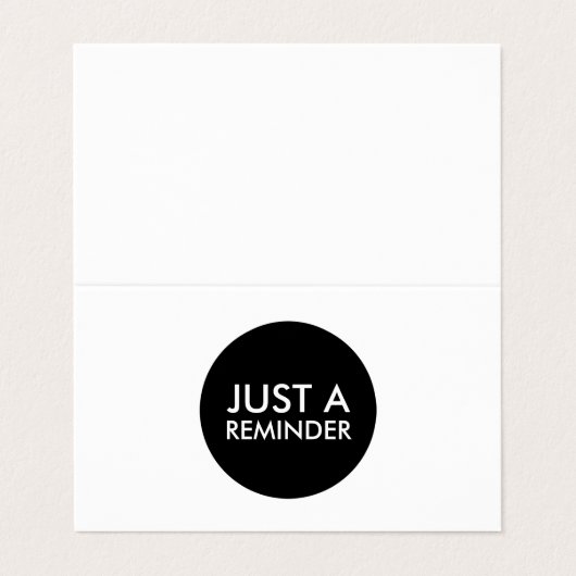 リマインダーの折り畳まれたアポイントメントカード 名刺 (外部フラット)