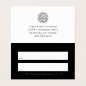 リマインダーの折り畳まれたアポイントメントカード 名刺 (内部フラット)