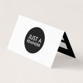 リマインダーの折り畳まれたアポイントメントカード 名刺 (正面)