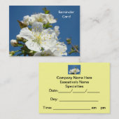 リマインダーカードアポイントメントブルースカイ 予約カード (正面/裏面)