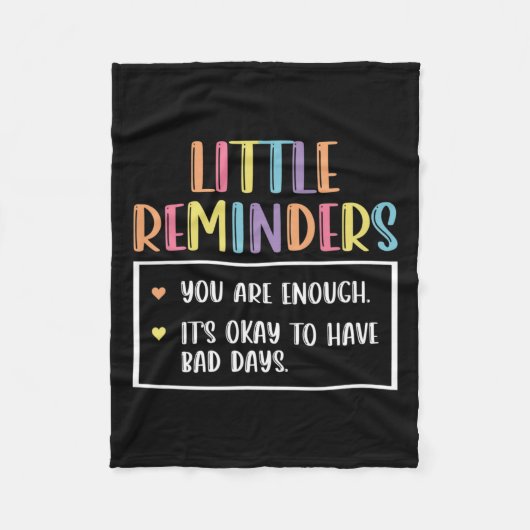 リマインダー メンタルヘルスカウンセラー 1 フリースブランケット (正面)