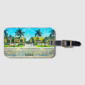 リマエレガントペル油ヴィン絵を描テージトラベル ラゲッジタグ (正面横)