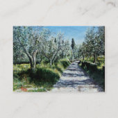 リマジオのオリーブの木/トスカーナの風景 名刺 (裏面)