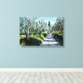 リマジオトスカーナのオリーブの木 キャンバスプリント (インサイチュ (ウッドフロア))