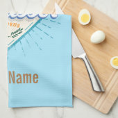 リマソルシティキプロスレトロセーリングシップヴィンテージ キッチンタオル (四つ折り)