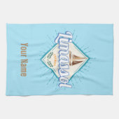 リマソルシティキプロスレトロセーリングシップヴィンテージ キッチンタオル (横)