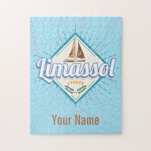 リマソルシティキプロスレトロセーリングシップヴィンテージ ジグソーパズル (縦)