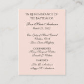 リマバラバプティスマル記念聖札 プレイスカード (裏面)