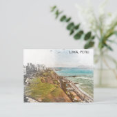 リマペルー太平洋海ビュー ポストカード (スタンド正面)