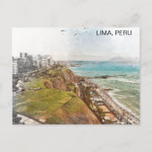 リマペルー太平洋海ビュー ポストカード (正面)