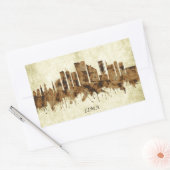 リマペルー市街並み 長方形シール (封筒)