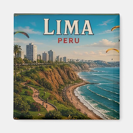 🧲 リマペルー旅行の思い出の品 マグネット (正面)