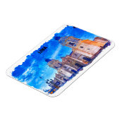 リマペルー水の色ヴィンテージトラベル マグネット (左側)