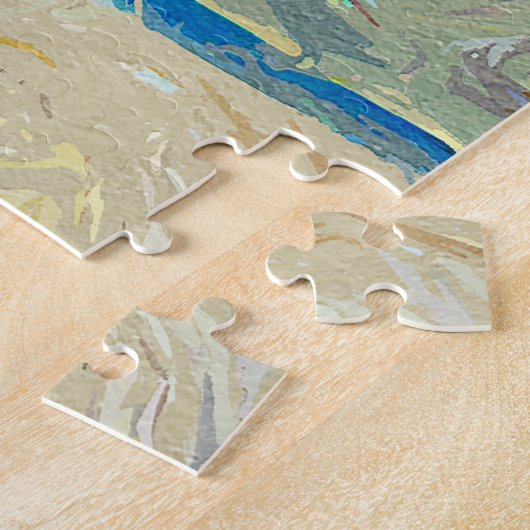 リマペルー水の色油ヴィンテ絵を描ージトラベル ジグソーパズル (側面)