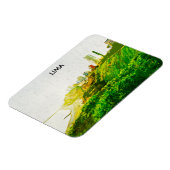 リマペルー水彩画パノラマビュー マグネット (左側)