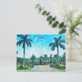 リマペルー水彩都市ヴィンテージトラベル ポストカード (スタンド正面)