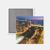 リマペルー首都太平洋沿岸シティライトナイト マグネット (正面/裏面)