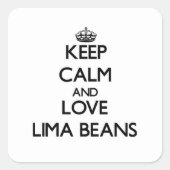 リマ保ビーンズの静けさと愛 スクエアシール (正面)