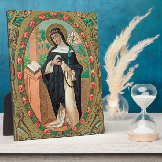 リマ聖バラの額縁ポートレート(詳細、K 48) フォトプラーク (側面)