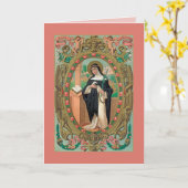 リマ聖バラの額縁ポートレート(K 48) カード (黄色い花)