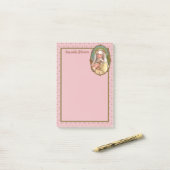 リマ聖バラの額縁ポートレート(M 024b) ポストイット (デスク上)