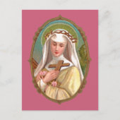 リマ聖バラの額縁ポートレート(M 024b) ポストカード (正面)